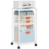 Marbrasse Rolling File Cart with 4 Storage Drawers, Mobile File