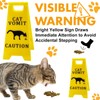 Cat Vomit Sign,Caution Cat Vomit,Cat Dog Vomit Warning Sign, Cat
