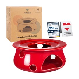 Urban Lifestyle Teapot Warmer Tea Warmer Ceramic (Red) Tea Oven for Keeping Teapot or Coffee Pot Warmer Teapot Warmer Teapot Warmer Teapot Warmer Tea Light