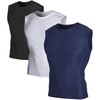 DEVOPS 2~3 Pack Men's Athletic Compression Shirts Sleeveless