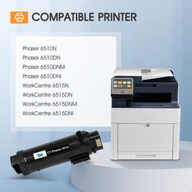 Phaser 6510 Toner Cartridge Compatible for Xerox Phaser 6510 for 6515 6510DNI 6510DN 6510N 6510DNM WorkCentre 6515DNI 6515DN 6515DNM 6515N Printer Extra High Capacity 4 Color Set