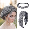 XRACEPHOL 2Pcs Braided Headbands Synthetic Headbands Handmade Fashion Braid Headband