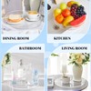 Menkxi 2 Pcs 12 Inch Acrylic Round Tray with Handles