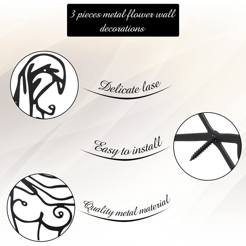 3 Pcs Metal Wall Art Minimalist Woman Line Decor, Lively,