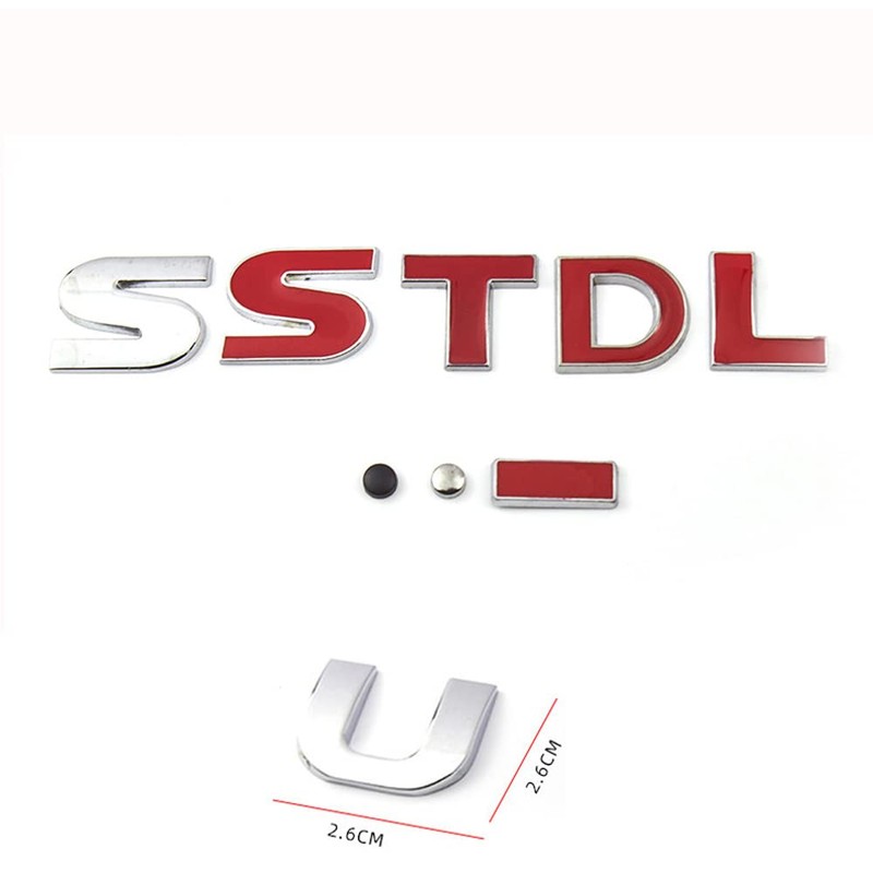 LUMIMAN 3D 3D Molded Emblem Sticker Alphabet Numbers Letters Dots
