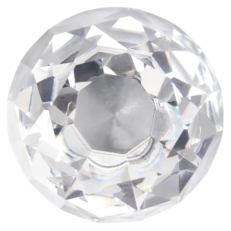 MAKTSAM 20PCS Clear Crystal Door Knobs, 40 mm Crystal Door
