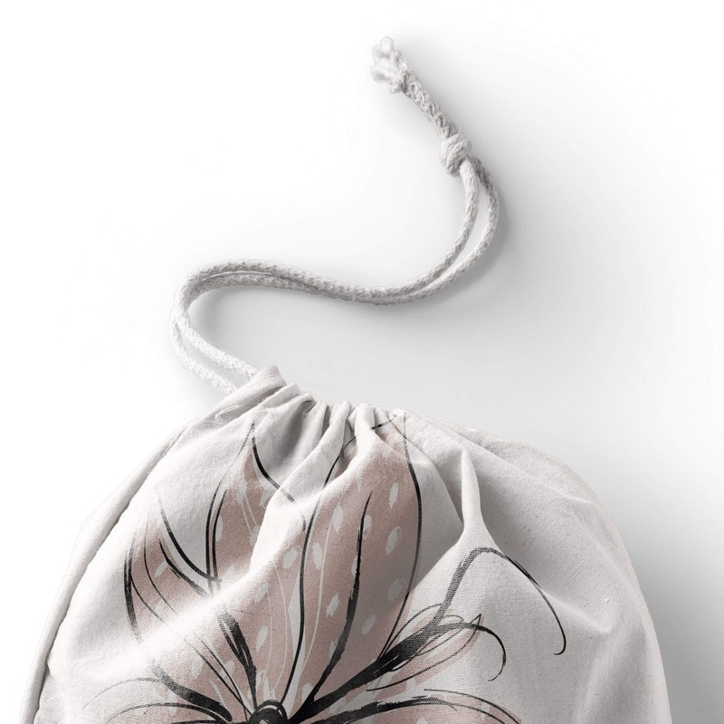 Bonamaison Printed Cotton Bags with Drawstring, Shopping Bag, Cloth Bag,