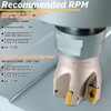 Duraaamo R8 Shank Indexable End Mill 2'' Diameter by 6-1/8''