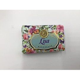 Lisa - Gift Soap Bar For Her Birthday Rose Scent Mum Grandmother Cleanser Lather Present Girl