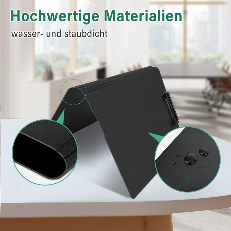 A4 Clipboard with Lid, A4 Writing Case with 2 Clips,