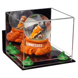 Better Display Cases Versatile Acrylic Display Case - Small Rectangle Box with Mirror, Wall Mount, Green Risers and Clear Base 8.75" x 7.75" x 7" (A006-GRR)