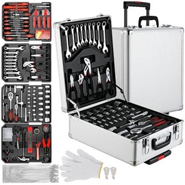 TLGREEN 799pcs Mechanic Tool Set with Aluminum Trolley Case,Home Repair Tool kit,Complete Tool Box Set for Home,Automotive,Dorm,Garage