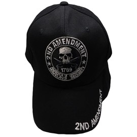 2nd Amendment 1789 America's Original Homeland Security Black Cotton Adjustable Embroidered Baseball Hat Cap