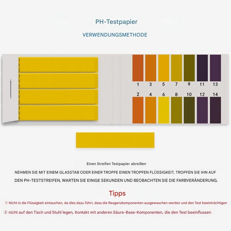 Varile PH Test Universal Indicator with 80 Test Strips, pH