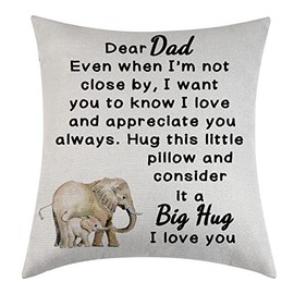 Tihnvk Dad Gift Cushion Cover From Son Daughter Birthday Gift For Father Appreciation Gift For Your Daddy Pillow Cover