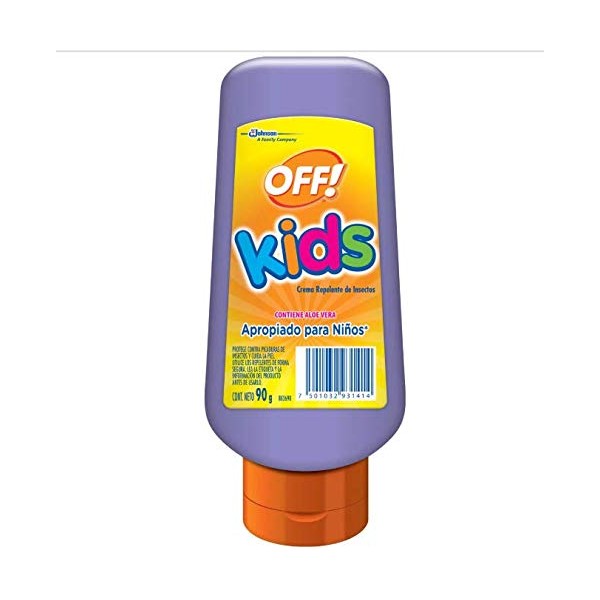 Off! Kids Crema Repelente de Insectos contiene Aloe Vera; Apropiada para niños, 90g (Presentación puede variar)