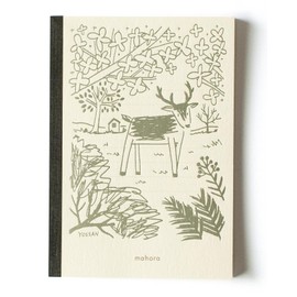 OGUNO Japanese Glitter Foil Stamping Adult Design Notebook, Deer, B6, Silver Foil, Lemon, Thick Alternating Ruled