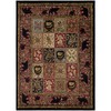 Rustic Lodge Persian Black 5x7 Area Rug, 5'3x7'3