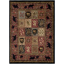 Rustic Lodge Persian Black 5x7 Area Rug, 5'3x7'3
