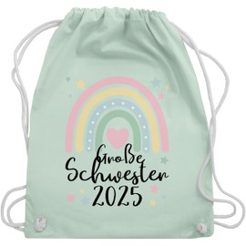 Shirtracer - Gym Bag Backpack - Bags - Big Sister Gift 2025 Rainbow Big Sister, 03 Pastel Green, Unit size