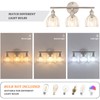 Shenmoyl Bathroom Light Fixtures, 3-Light Vanity Wall Light Over Mirror