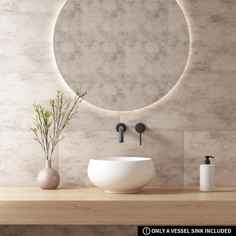 Extra Small Bathroom Sink Above Counter, OCEALAGOON 12 Inch Round