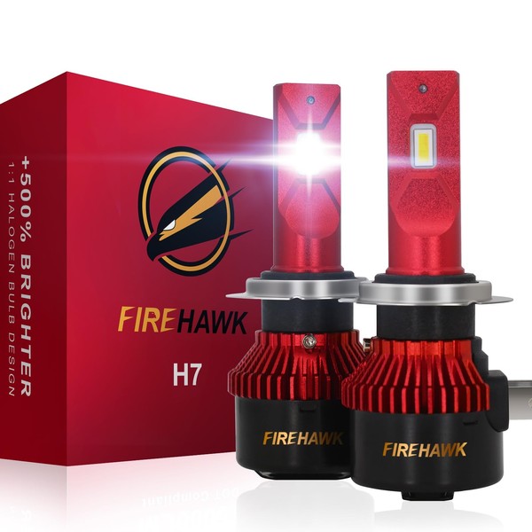 Firehawk H7 Bulbs 30000LM Pure White 6000K Plug & Play