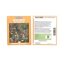 Rocky Mountain Wildflower Seed Mix - 5 Gram Packet - 22 Wild Flower Seed Varieties - Annuals, Perennials and Bi-Annuals - Flower Garden