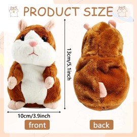 Talking Hamster Toy, Talking Hamster Repeated, Funny Children's Hamster Plush Toy, Hamster Cuddly Toy, Hamster Interactive Stuffed Toy, Birthday Gifts for Boys, Girls, Baby