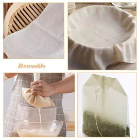 EMNIMQ 5PCS Muslin Cloths for Cooking 50X50cm Reusable Cotton Fine Mesh Strainer Bag Food Strainer Cloth,Unbleached Pure Cotton Cheese Cloths Weave Fabric Filter for Straining, Cooking, Baking