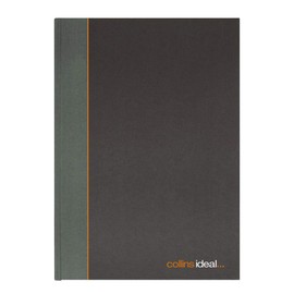 Collins 6424 Ideal Case Bound A4 Double Cash Book 192 Pages, Black