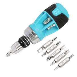 DURATECH Interchangeable Screwdriver Screwdriver Set 12-IN-1 Ratchet Screwdriver Quick Release Type 6-Bit Set Stubby Screwdriver
