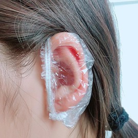 ALLVD Disposable Ear Caps, Ear Covers, Approx. 100 Pieces, Ear Caps, Hair Dying, Gray Hair Dying, Commercial Use, Ear Protection, Ear Cover, Unisex, One Size Fits Most, Hair Dye, Hair Color, Perm,