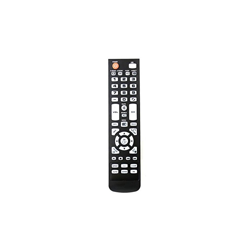 Replacement Remote Control for Element TV ELEF-19, ELEFJ322, ELEFT2416, ELEFT326,