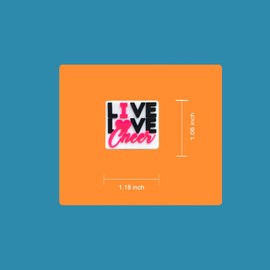 32Pcs Cheerleader Shoe Decoration Charms for Croc Clog, Cheerleading Charms Accessories for Adults