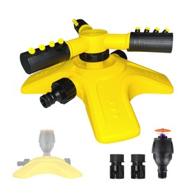 AjiuSir Sprinkler for Yard, 360 Degree Automatic Rotating Garden Sprinkler for Large Area Coverage, Lawn and Yard Sprinklers