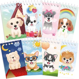 WorldBazaar Mini Dog Notebooks for Kids 24PCS Puppy Small Spiral Notepads for Kids School Classroom Party Favors Holiday Stocking Stuffers