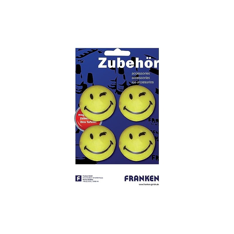 'Franken HM20S/8 Holding Magnet – Happy" 40 mm yellow