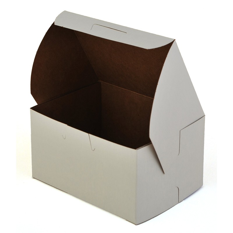 SCT White One-Piece Non-Window Bakery Boxes, 4 x 2 x