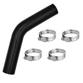 2.5 inch ID Fuel Filler Hose with 4 Clamps - (45 degree, 15 7/8" Long),Reinforced Gas Tank Hose