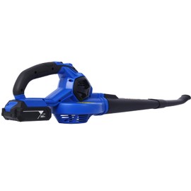 ZJMTOCYU Cordless Leaf Blower Electric with 2 Speed Modes, 20V Battery Powered for Lawn Care and Patio Clean-up, Black and Blue