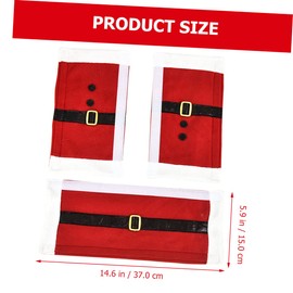 Hohopeti 3pcs Christmas Refrigerator Door Handle Festive Kitchen Appliance Decor Protects Against Stains Smudges Fits Fridges Microwaves Ovens for Holiday Home Decor