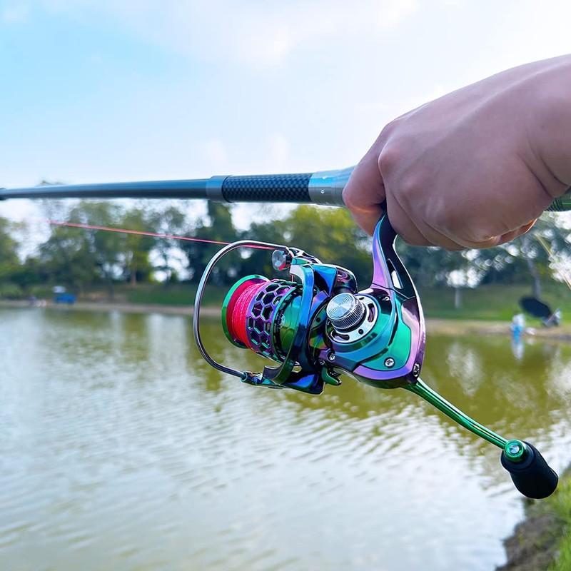 HappyLife Spinning Reel, Fishing Tool, Colorful Smooth Winding, Maximum Drag