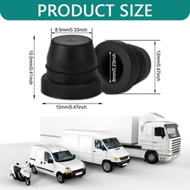 Rebvugr 18PCS Car Brake Bleeder Screw Caps, Black Brake Bleeder Nipple Caplier, Waterproof Grease Fitting Dust Zerk Cover, Rubber Dust Stem Cover Universal Replacement for Cars and Motorcycles
