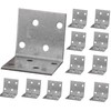 12x Corner Braces Brackets Plates, Heavy Duty Wooden Angle, Metal
