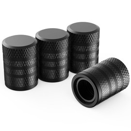 HZJD Tire Valve Stem Caps, Black(4 Pack)