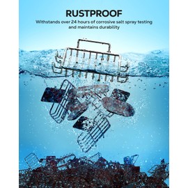 Nieifi Bar Soap Holder for Shower Wall with 4 Hooks, Stainless Steel Adhesive Soap Dish for Bathroom, Silver