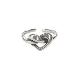 Vintage Knuckle 925 Sterling Silver Rings for Women/Men, Adjustable Rings, Plated plated cupronickel, Exquisite Jewelry Gift Box (Heart)