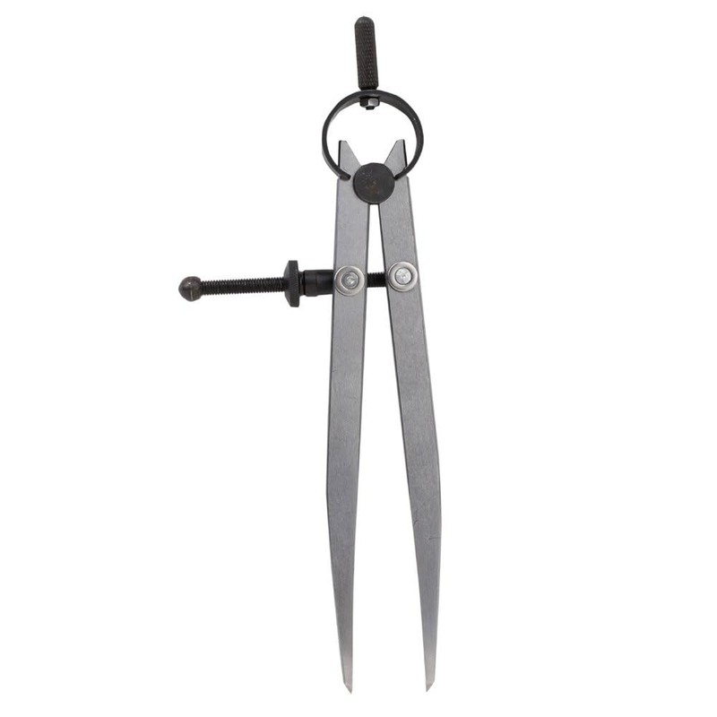 ieron 6" Metal Adjustable Lockable Compass, Steel Divider Wing Leather