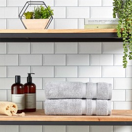 Christy Chroma Face Cloths Set | Pack of 4 | Soft Velvety Smooth Bathroom Flannels | Bold and Bright | Face and Body Wash Cloths | 100% Cotton | Dove Grey